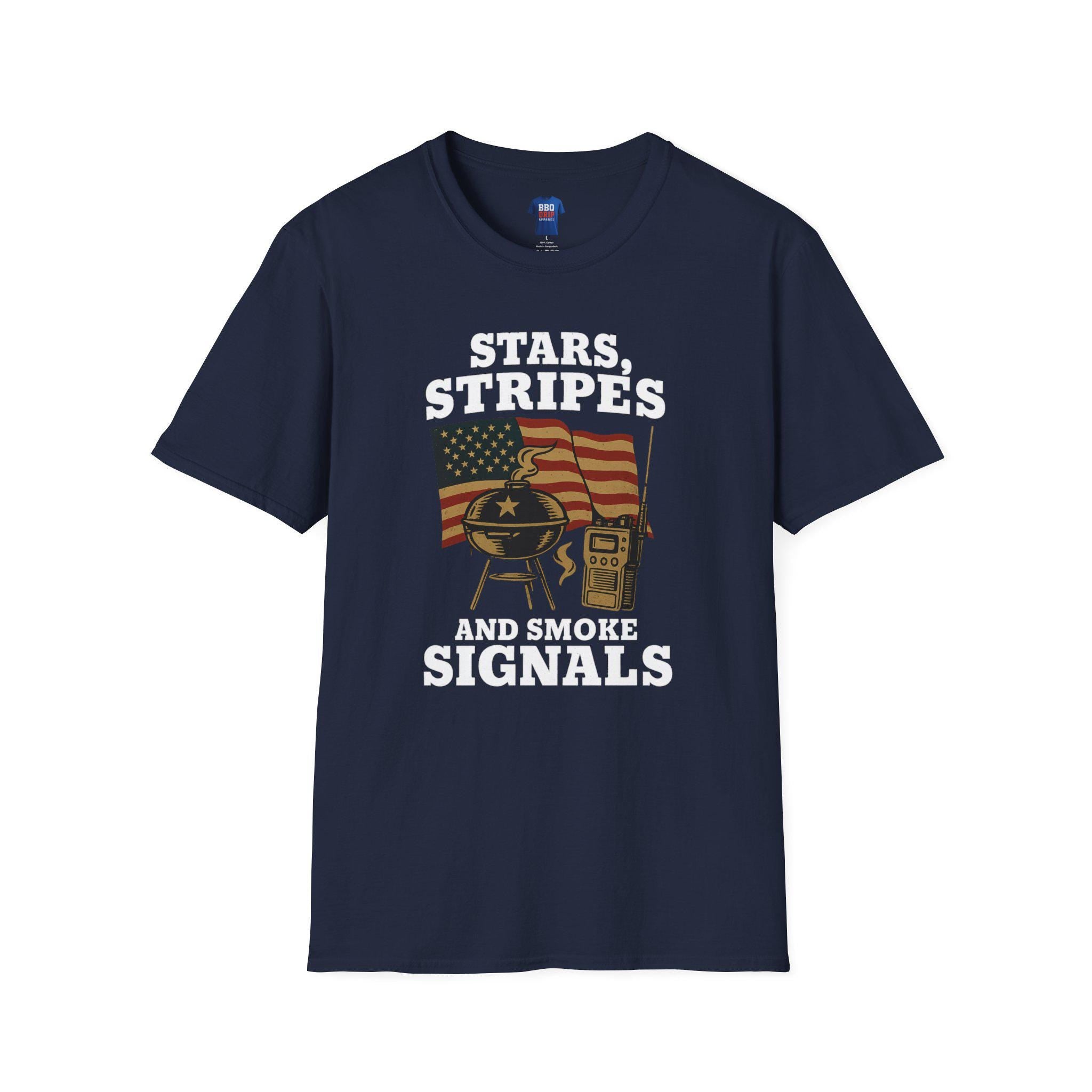 Proud Veteran T-Shirt: Stars, Stripes, And Smoke Signals, Unisex Softstyle T-Shirt