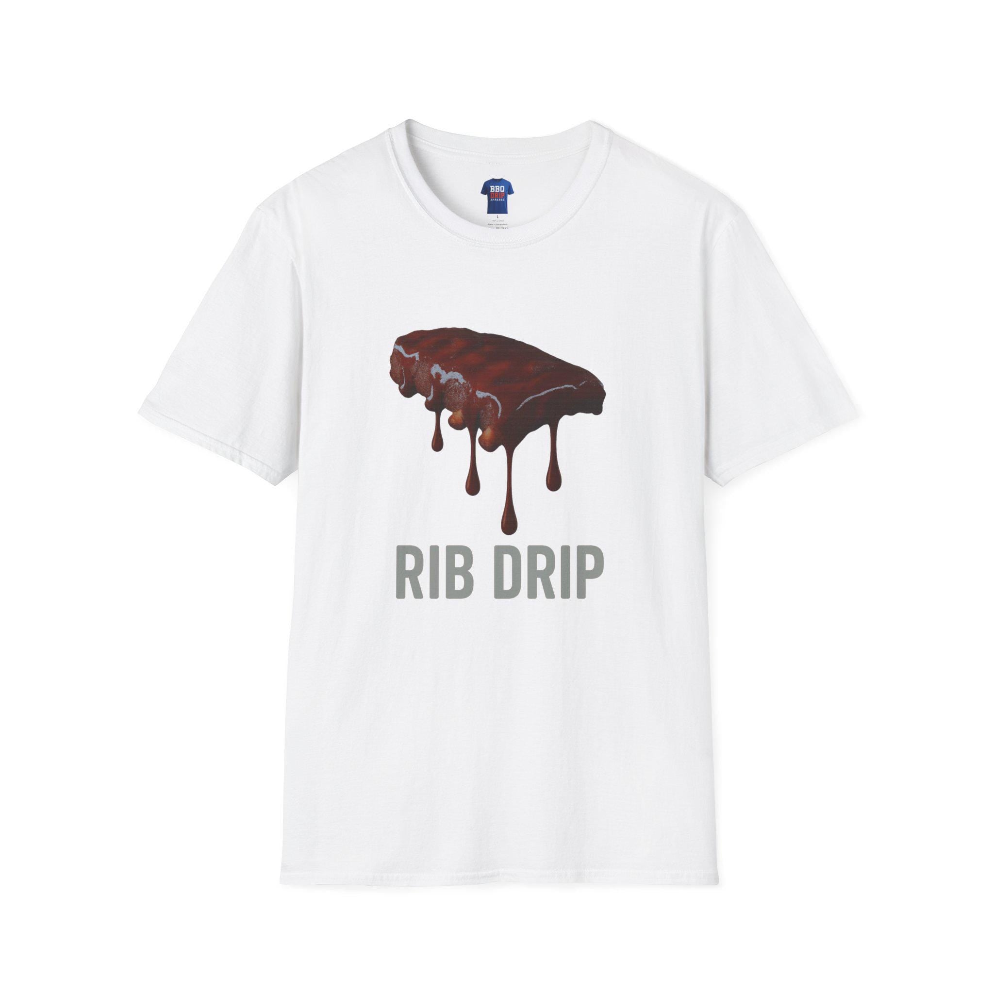 BBQ Drip Softstyle Tee: Pitmaster Humor, Unisex Cotton T-Shirt