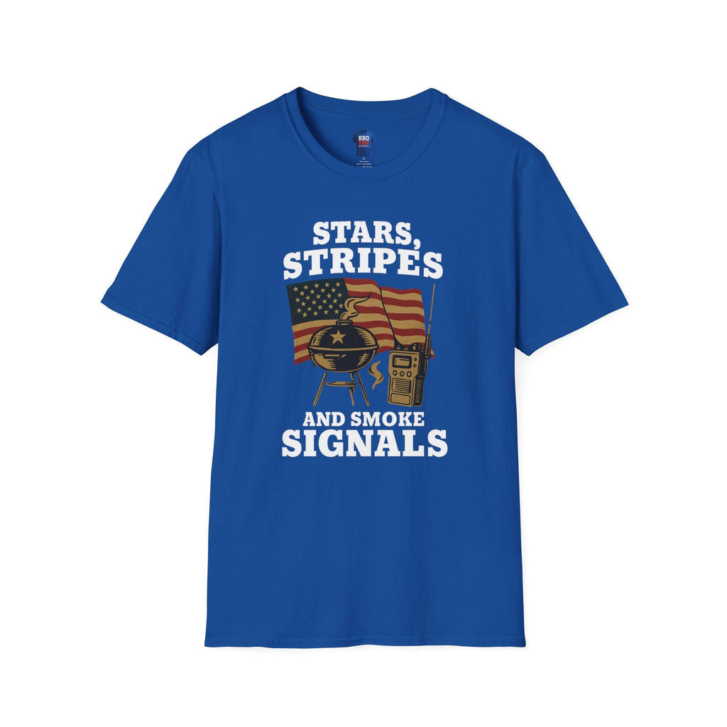 Proud Veteran T-Shirt: Stars, Stripes, And Smoke Signals, Unisex Softstyle T-Shirt