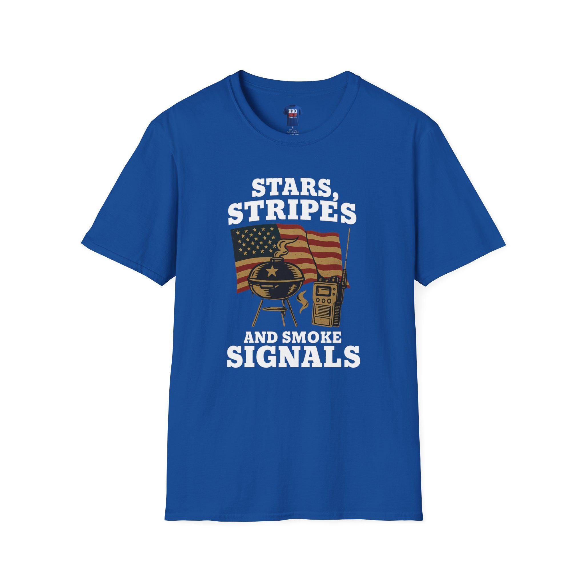 Proud Veteran T-Shirt: Stars, Stripes, And Smoke Signals, Unisex Softstyle T-Shirt