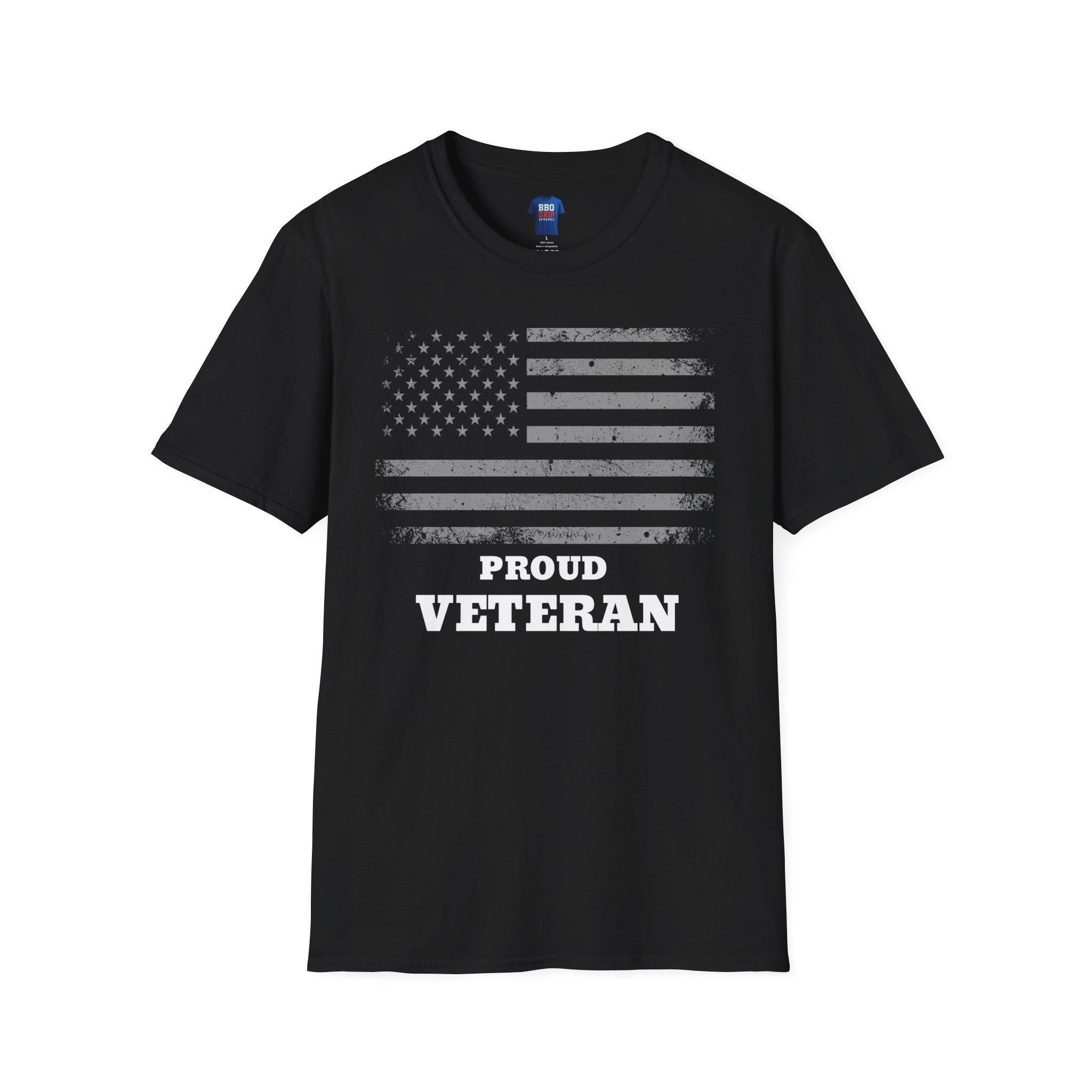 Proud Veteran T-Shirt: Softstyle Cotton Blend War Hero Tee