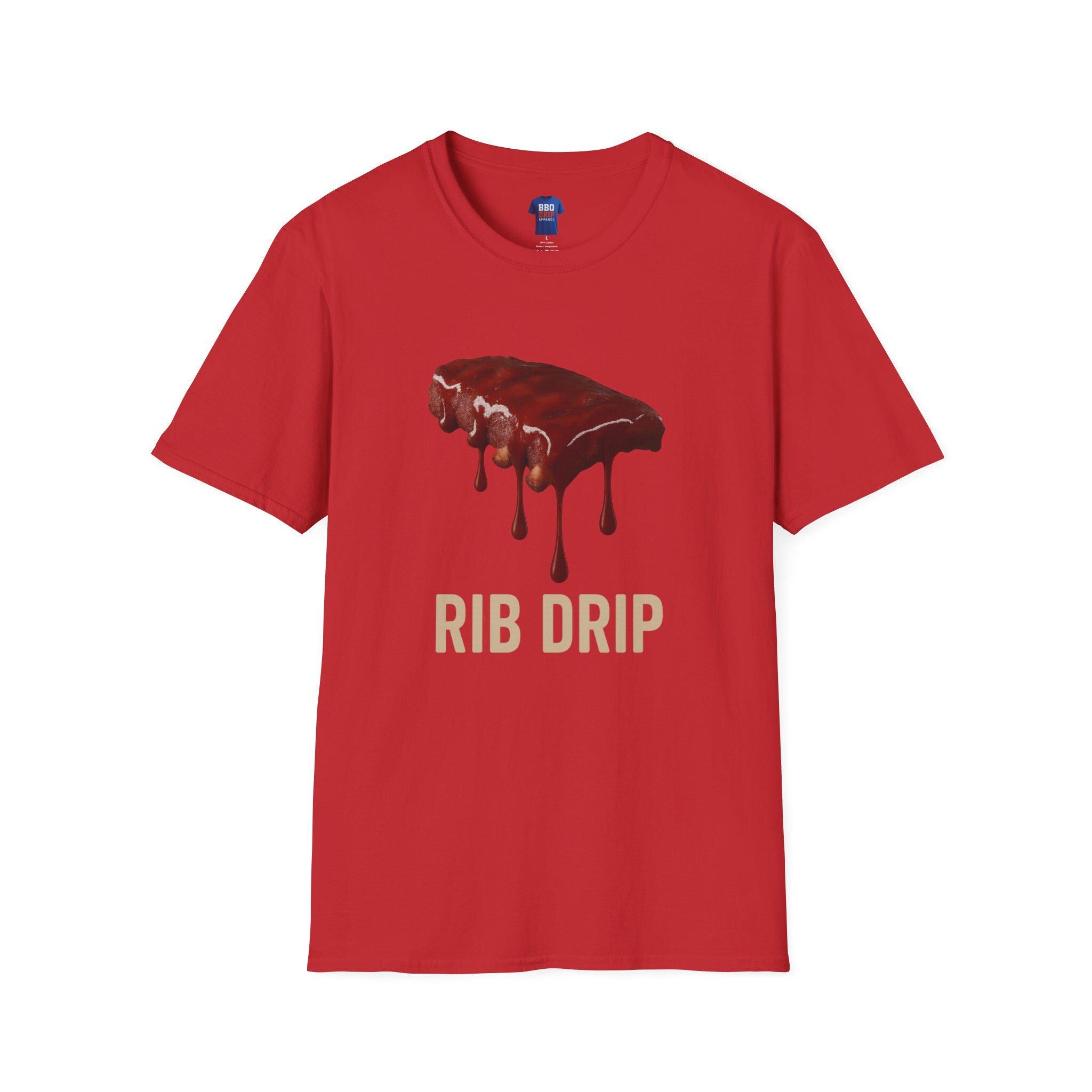 BBQ Drip Softstyle Tee: Pitmaster Humor, Unisex Cotton T-Shirt