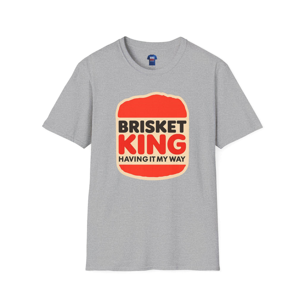 BBQ Humor T-Shirt: Brisket King, Unisex Softstyle T-Shirt