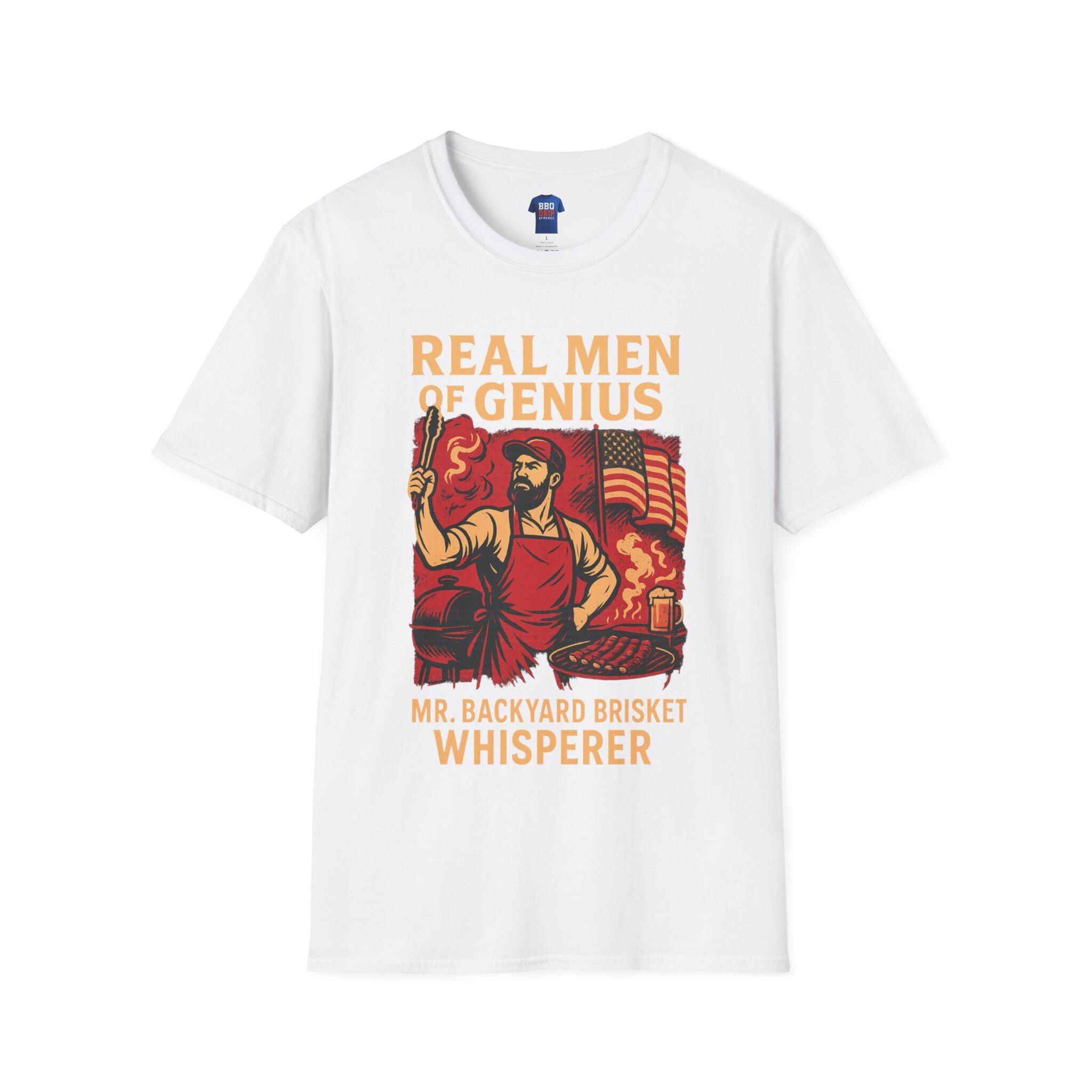 BBQ Whisperer T-Shirt: Pitmaster Dad Humor, Softstyle Cotton Tee