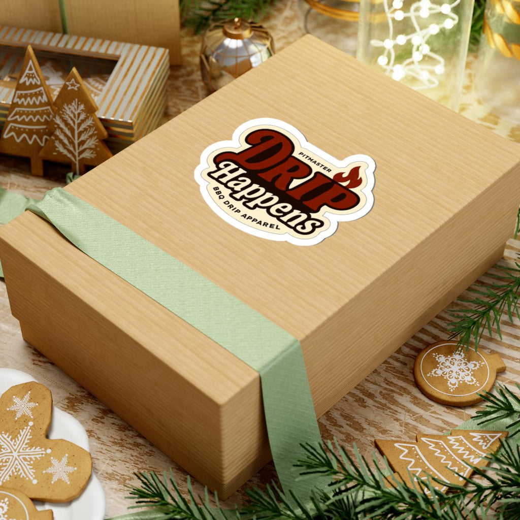 BBQ Humor Sticker - Drip Happens Kiss-Cut Stickers