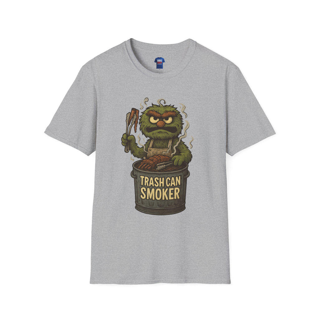 BBQ Humor T-Shirt: Trash Can Smoker, Pitmaster Dad Tee