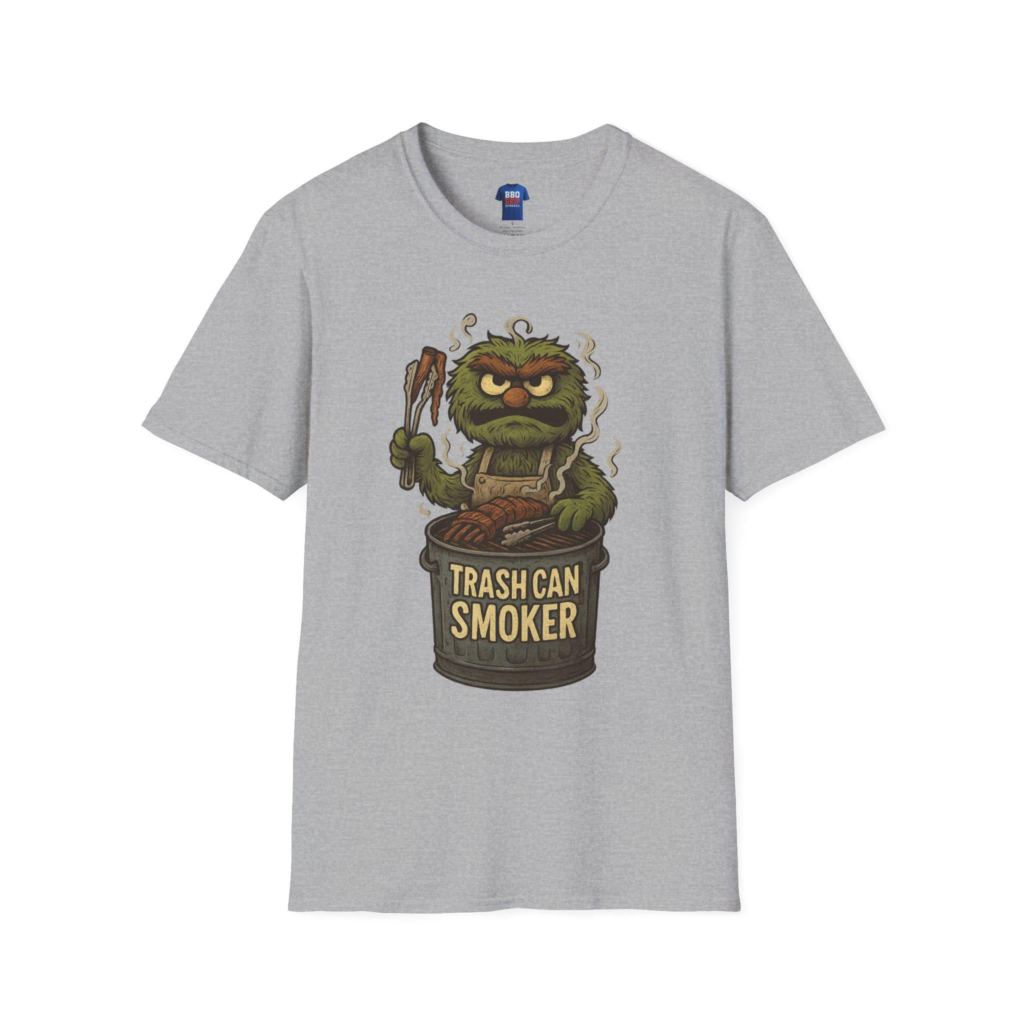 BBQ Humor T-Shirt: Trash Can Smoker, Pitmaster Dad Tee