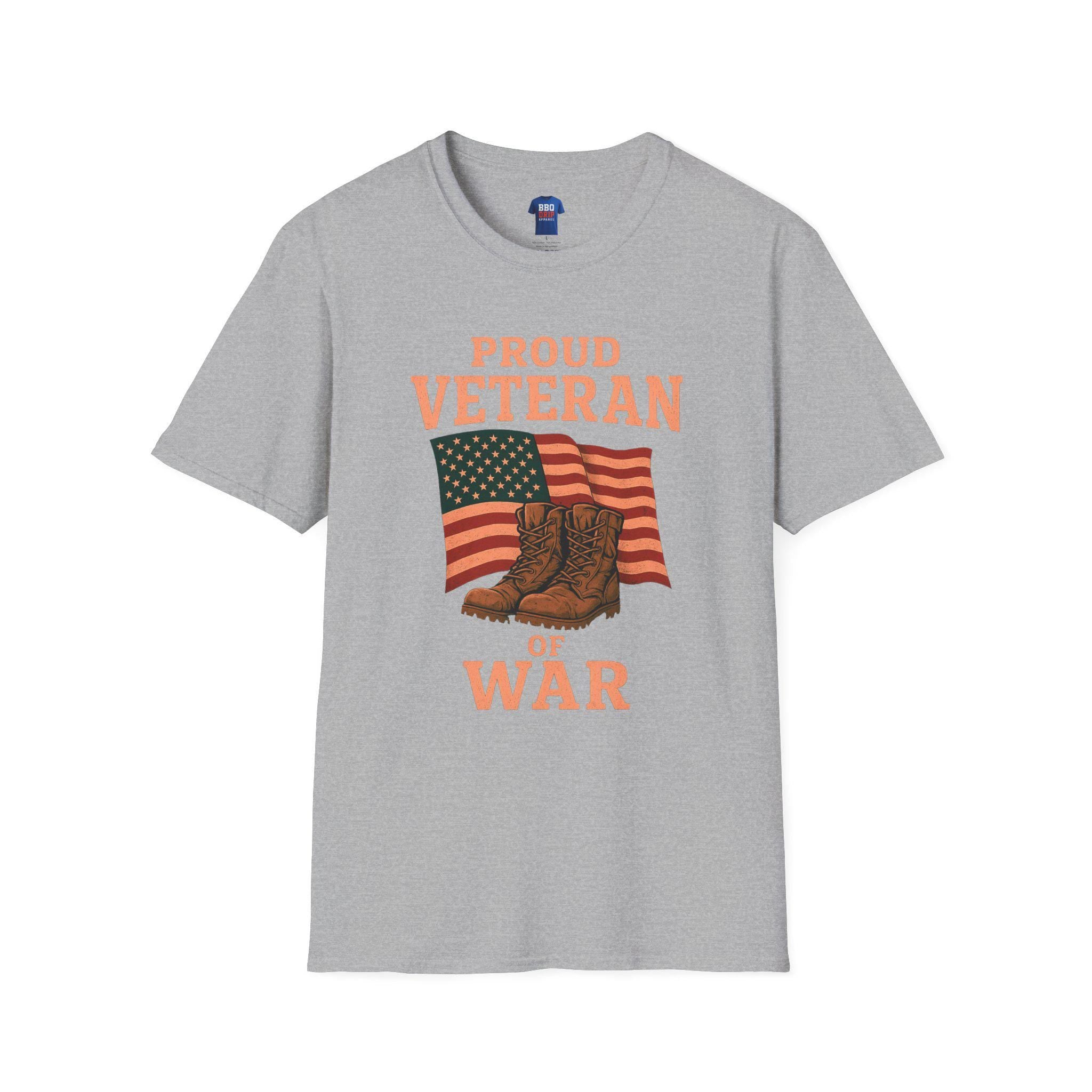 Proud Veteran T-Shirt: Patriotic Unisex Softstyle T-Shirt